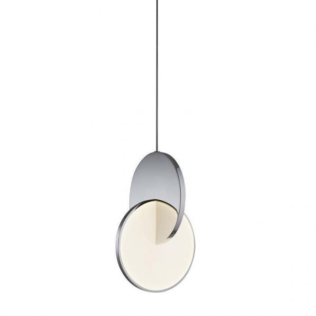 L'Arte Luce Luxury Eclisso L41002.32 светильник подвесной, white acrylic+ silver metal L41002.32