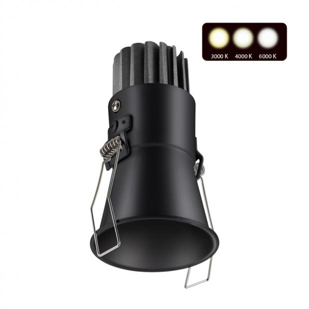 Встраиваемый светодиодный светильник с переключателем цветовой температуры NOVOTECH LANG 358907 358907