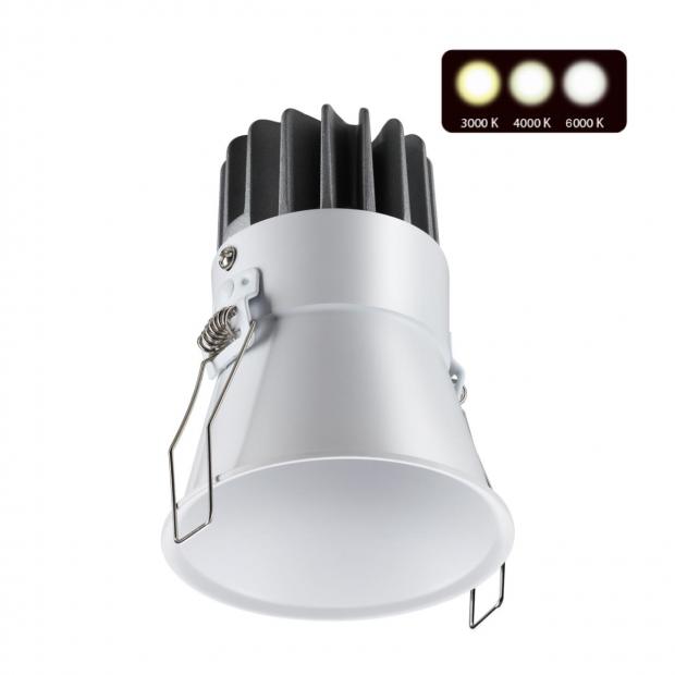 Встраиваемый светодиодный светильник с переключателем цветовой температуры NOVOTECH LANG 358908 358908