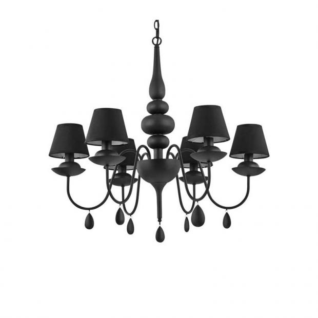 Люстра Ideal Lux BLANCHE SP6 NERO 111872 BLANCHE SP6 NERO