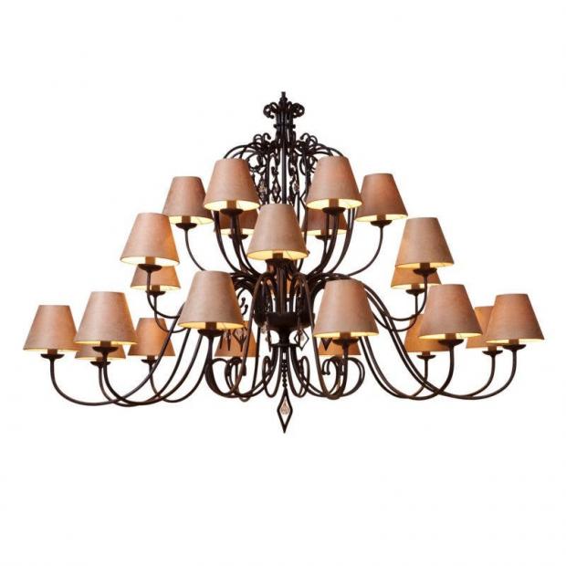 L'Arte Luce Capri люстра 24-рожк.,OR with gold/fabric shade L15000.37 L15000.37