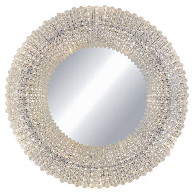 L'Arte Luce Luxury Crystal Halo L27826.32 зеркало с подсветкой, silver L27826.32