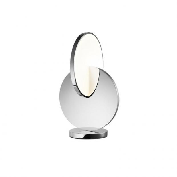 L'Arte Luce Luxury Eclisso L41031.32 настольная лампа, white acrylic+ silver metal L41031.32