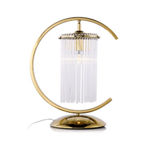 L'Arte Luce Luxury Italian Brass L55831.86 настольная лампа, brass color with line L55831.86