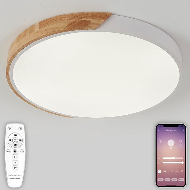 Светодиодный светильник люстра с пультом ДУ, моб. приложением 140W, белый, LED LED LAMPS 81182 LED LAMPS 81182