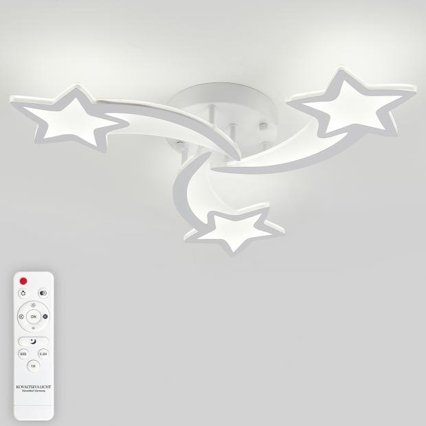 Светодиодный светильник люстра SIMPLY с пультом ДУ 80W, белый, LED LED LAMPS 81402 LED LAMPS 81402