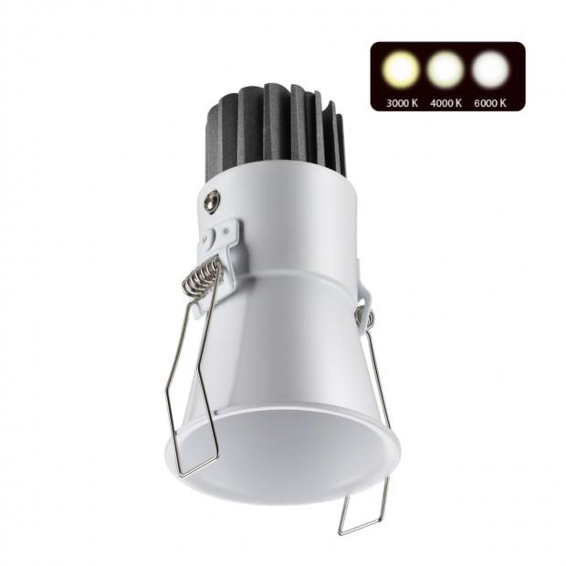 Встраиваемый светодиодный светильник с переключателем цветовой температуры NOVOTECH LANG 358906 358906