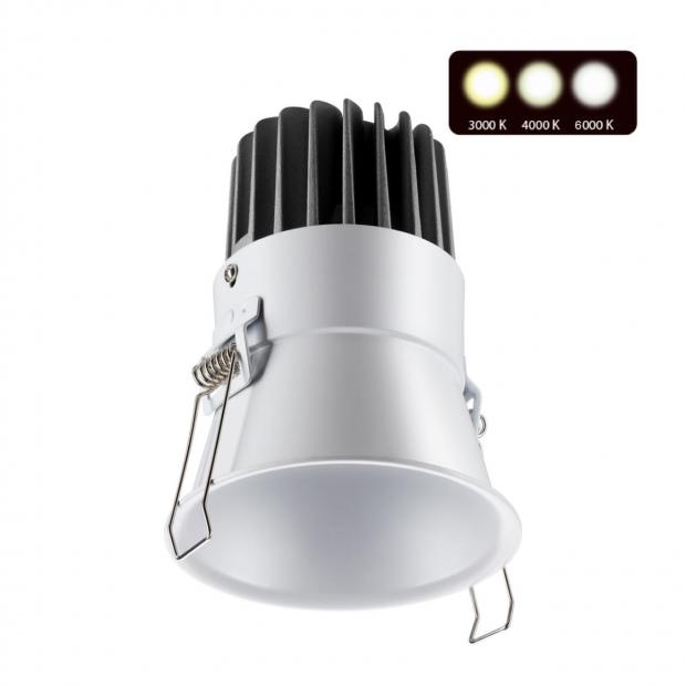 Встраиваемый светодиодный светильник с переключателем цветовой температуры NOVOTECH LANG 358910 358910