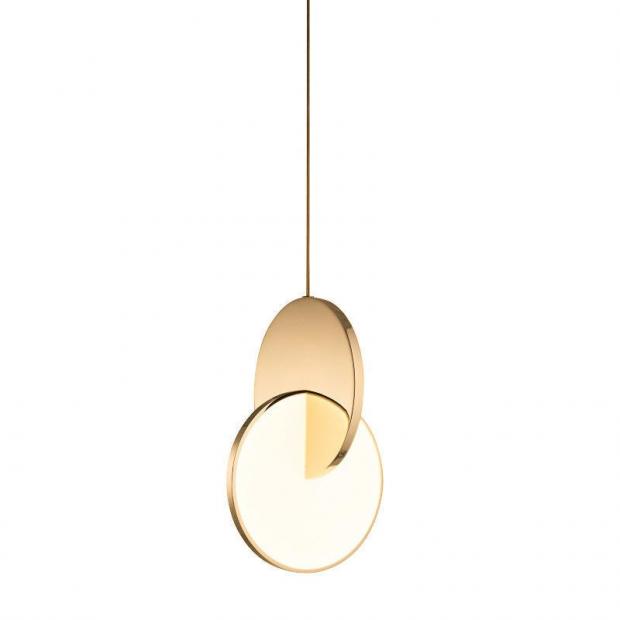 L'Arte Luce Luxury Eclisso L41002.92 светильник подвесной, white acrylic+ gold metal L41002.92